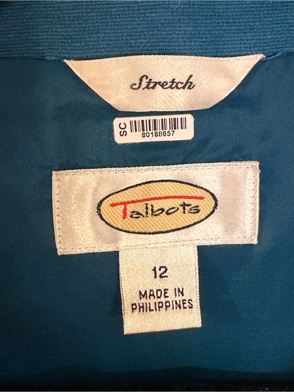 Talbots Teal Button-Front Jacket Size 12 - Picture 5 of 5
